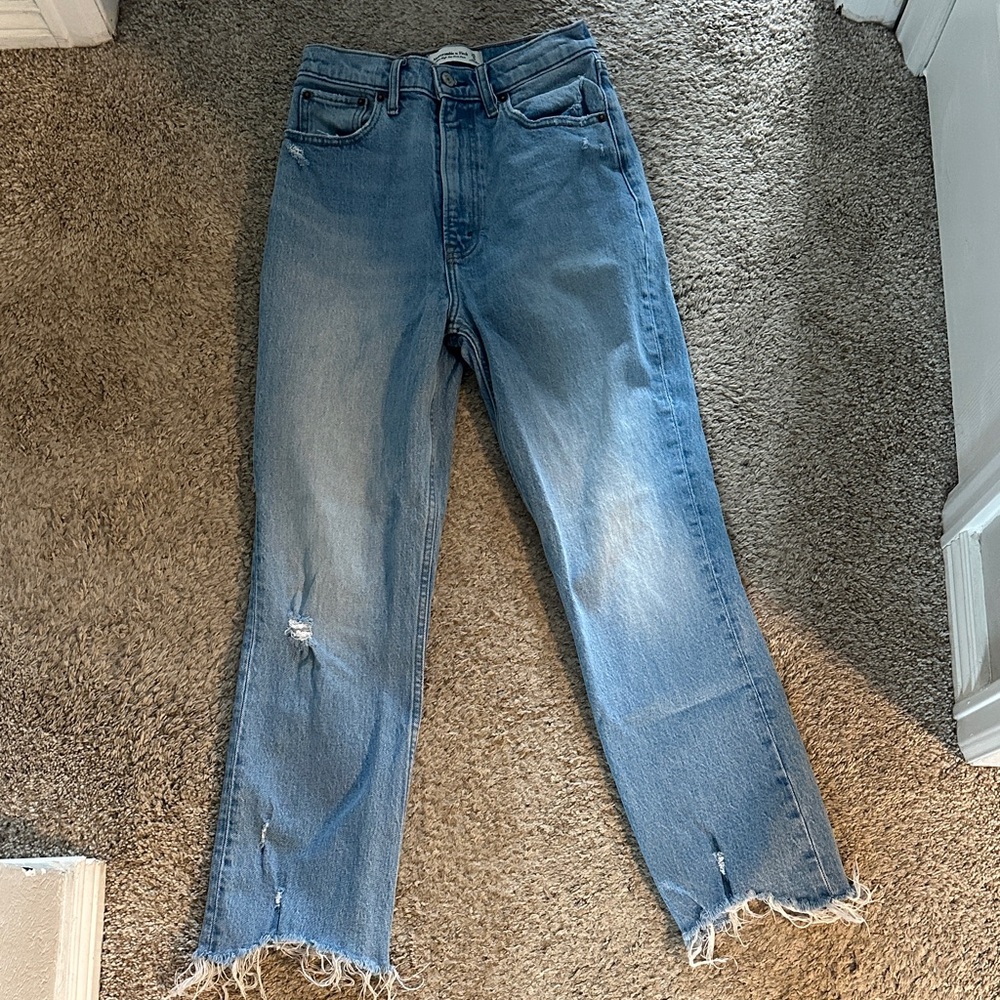 Abercrombie & Fitch Light Blue Straight Leg Jeans